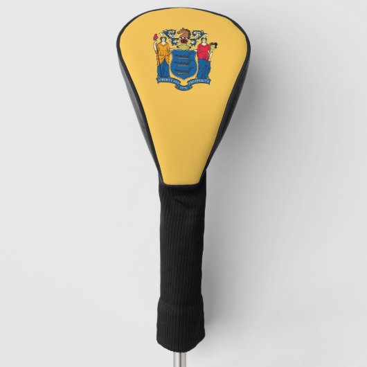 Golf Driver Hoesje met vlag van New Jersey, Vereni Golfheadcover (Voorkant)