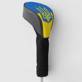 Golf Driver Hoesje met vlag van Oekraïne Golfheadcover (Schuin)