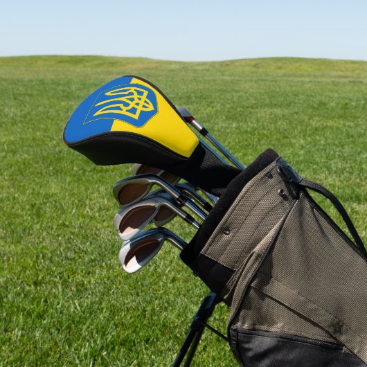 Golf Driver Hoesje met vlag van Oekraïne Golfheadcover (Insitu)