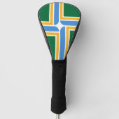 Golf Driver Hoesje met vlag van Portland, Verenigd Golfheadcover (Voorkant)