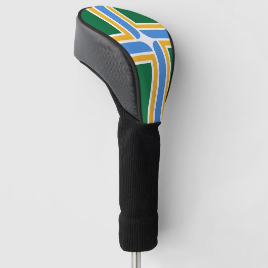 Golf Driver Hoesje met vlag van Portland, Verenigd Golfheadcover (Schuin)