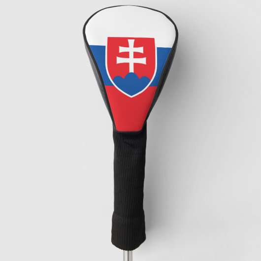 Golf Driver Hoesje met vlag van Slowakije Golfheadcover (Voorkant)