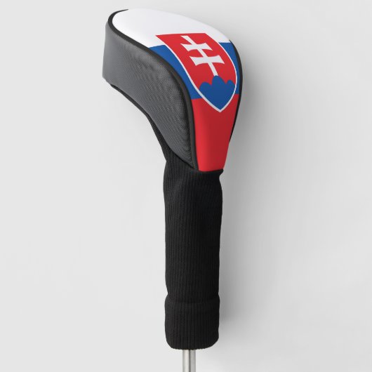 Golf Driver Hoesje met vlag van Slowakije Golfheadcover (Schuin)