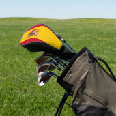 Golf Driver Hoesje met vlag van Spanje Golfheadcover (Insitu)