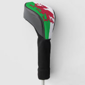 Golf Driver Hoesje met vlag van Wales, Verenigd Ko Golfheadcover (Schuin)
