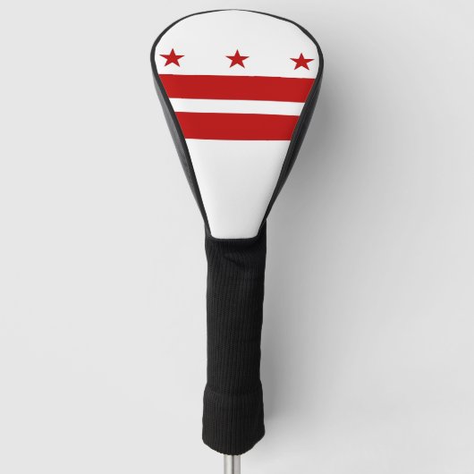 Golf Driver Hoesje met Vlag van Washington DC, Ver Golfheadcover (Voorkant)