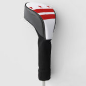 Golf Driver Hoesje met Vlag van Washington DC, Ver Golfheadcover (Schuin)