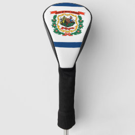 Golf Driver Hoesje met vlag van West Virginia Stat Golfheadcover