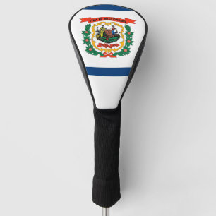 Golf Driver Hoesje met vlag van West Virginia Stat Golfheadcover