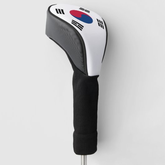 Golf Driver Hoesje met vlag van Zuid-Korea Golfheadcover (Schuin)