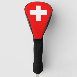 Golf Driver Hoesje met Vlag van Zwitserland Golfheadcover