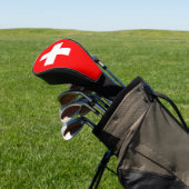 Golf Driver Hoesje met Vlag van Zwitserland Golfheadcover (Insitu)