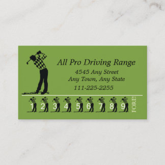 Golf Driving Range - Kaart voor klantenloyaliteits Klantenkaartje