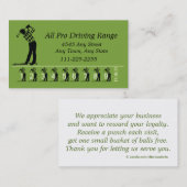 Golf Driving Range - Kaart voor klantenloyaliteits Klantenkaartje (Voorkant / Achterkant)