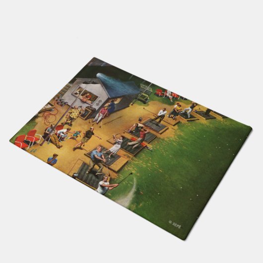 Golf Driving Range van John Falter Deurmat (Schuin)