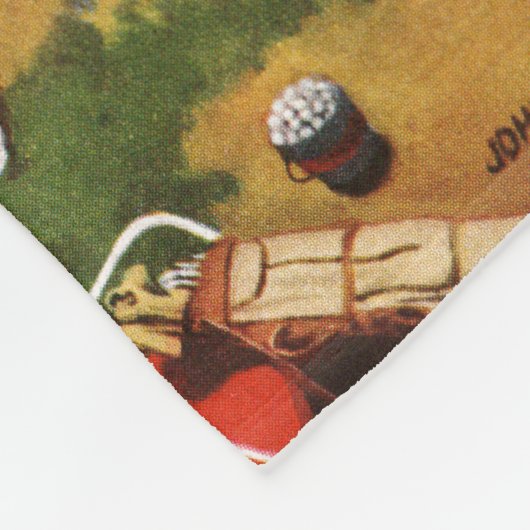 Golf Driving Range van John Falter Fleece Deken (Hoek)