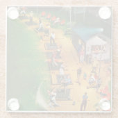 Golf Driving Range van John Falter Glazen Onderzetter (Achterkant)