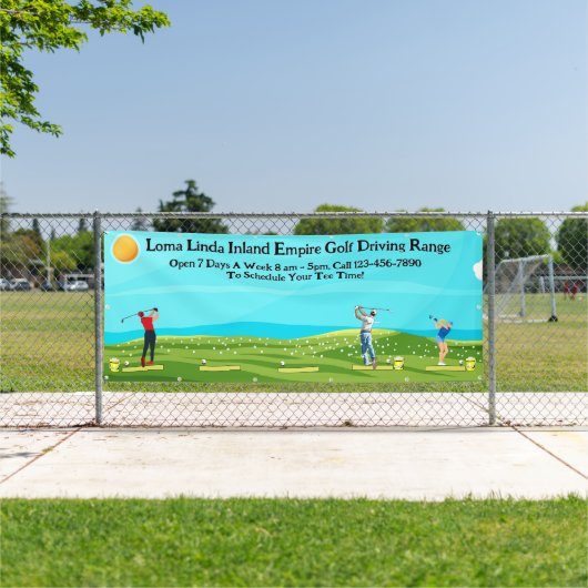 Golf driving range zakelijk landschappelijk aanpas spandoek (Insitu)