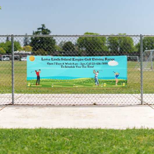 Golf driving range zakelijk landschapsbanner aanpa spandoek (Insitu)