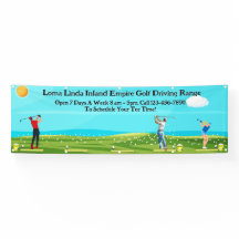Golf driving range zakelijk landschapsbanner aanpa