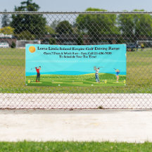 Golf driving range zakelijk landschapsbanner aanpa