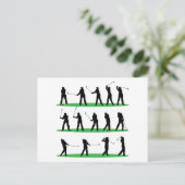 Golf Driving Sequence Briefkaart (Staand voorkant)