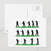 Golf Driving Sequence Briefkaart (Voorkant / Achterkant)