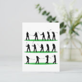 Golf Driving Sequence Briefkaart (Staand voorkant)