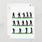 Golf Driving Sequence Briefkaart (Voorkant / Achterkant)