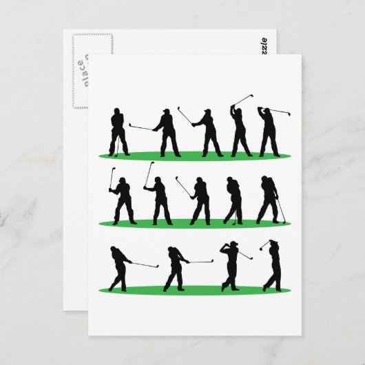 Golf Driving Sequence Briefkaart (Voorkant / Achterkant)