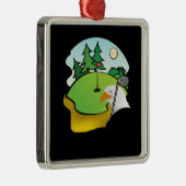 Golf Eagle Metalen Ornament (Rechts)