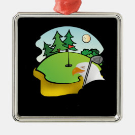 Golf Eagle Metalen Ornament