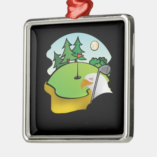 Golf Eagle Metalen Ornament (Links)
