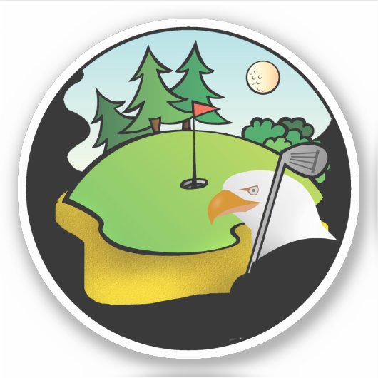 Golf Eagle Sport Sticker (Voorkant)