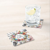 Golf Easter eggs balls and flower and equipment Kartonnen Onderzetters (Insitu)