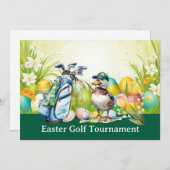 Golf Easter to golfer PARTY invitation  Kaart (Voorkant / Achterkant)