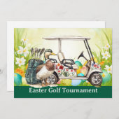 Golf Easter to golfer PARTY invitation  Kaart (Voorkant / Achterkant)