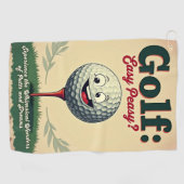 Golf: Easy Peasy? Golfhanddoek (Horizontaal)