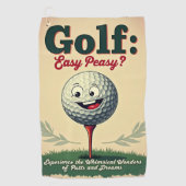 Golf: Easy Peasy? Golfhanddoek (Voorkant)
