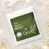 Golf Eat Sleep Golf Herhalen met bal op groen Bedankzakje (Geknipt)