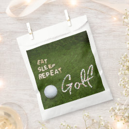 Golf Eat Sleep Golf Herhalen met bal op groen Bedankzakje