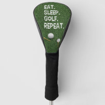 Golf Eat Sleep Golf Herhalen met putter en bal