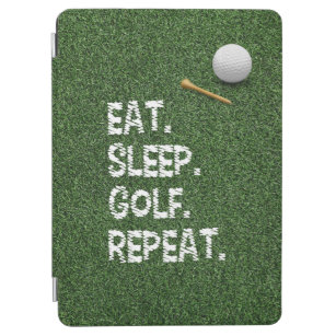 Golf Eat Sleep Golf Herhalen met putter en bal iPad Air Cover