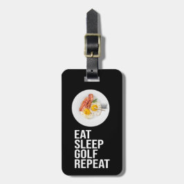 Golf Eat Sleep Golf Repat Bagagelabel