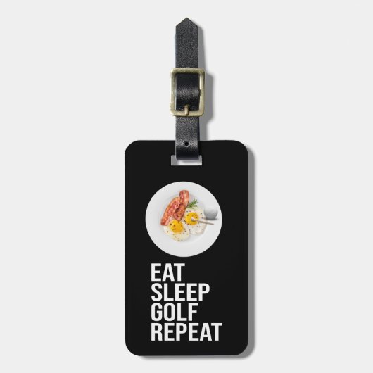 Golf Eat Sleep Golf Repat Bagagelabel (Voorkant verticaal)