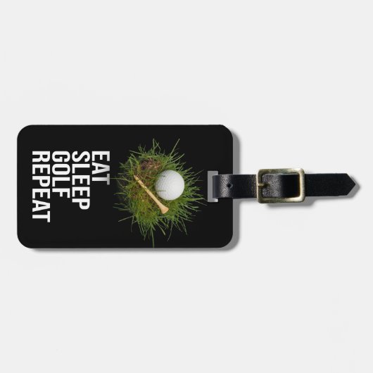 Golf Eat Sleep Golf Repat Bagagelabel (Voorkant horizontaal)