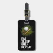 Golf Eat Sleep Golf Repat Bagagelabel (Voorkant verticaal)
