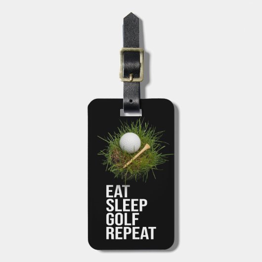 Golf Eat Sleep Golf Repat Bagagelabel (Voorkant verticaal)