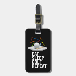 Golf Eat Sleep Golf Repat Bagagelabel