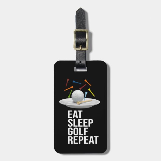 Golf Eat Sleep Golf Repat Bagagelabel (Voorkant verticaal)